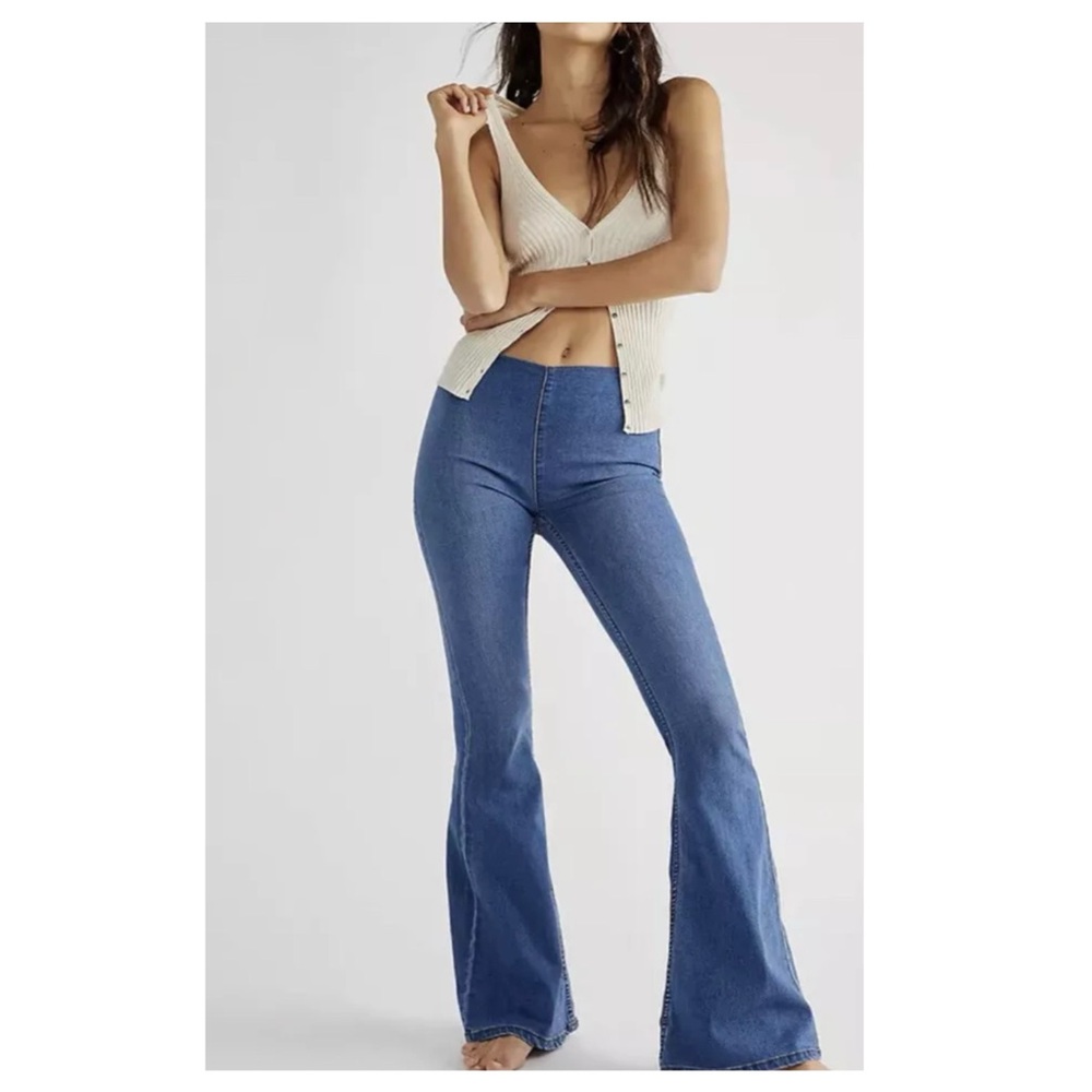 Free People Blue Flare Jeans